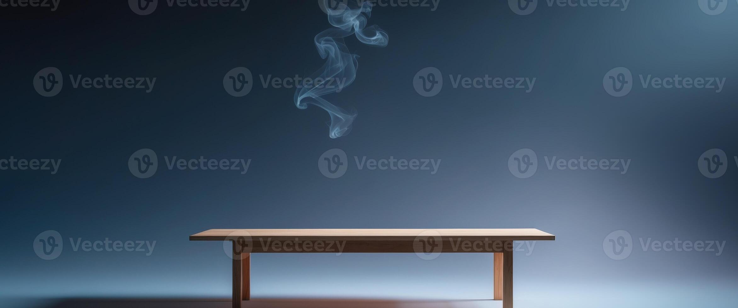 A table with smoke coming out of it photo