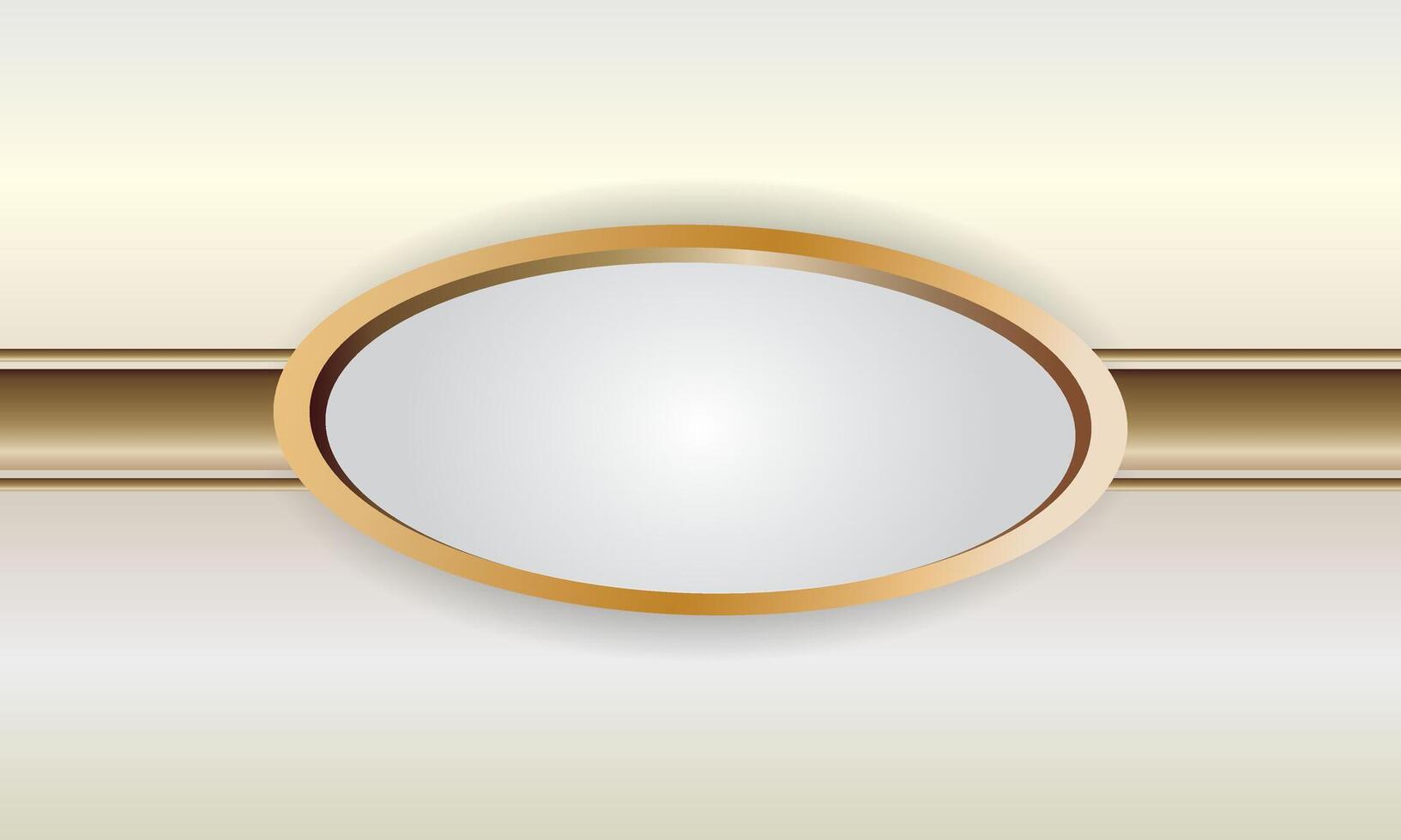 Abstract luxury background oval metal frame vector