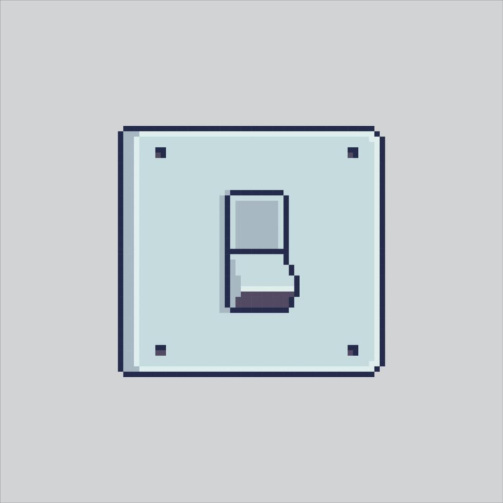 Pixel art illustration Light Switch. Pixelated Light Button. Light Switch Button Icon pixelated for the pixel art game and icon for website and game. vector