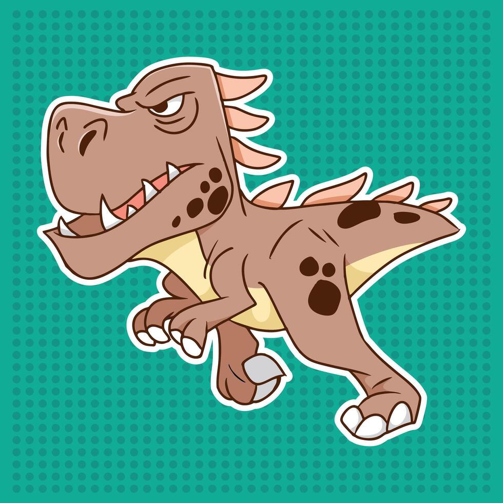 cute dinosaur illustration tyrano vector