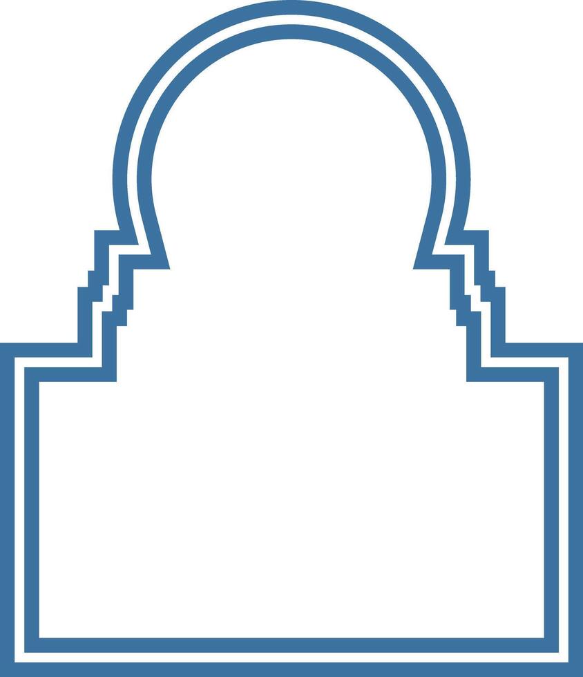 Outline of Traditional Architectural Landmark Muslim vector