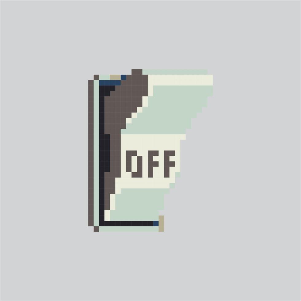 Pixel art illustration Light Switch. Pixelated Light Button. Light Switch Button Icon pixelated for the pixel art game and icon for website and game. old school retro. vector