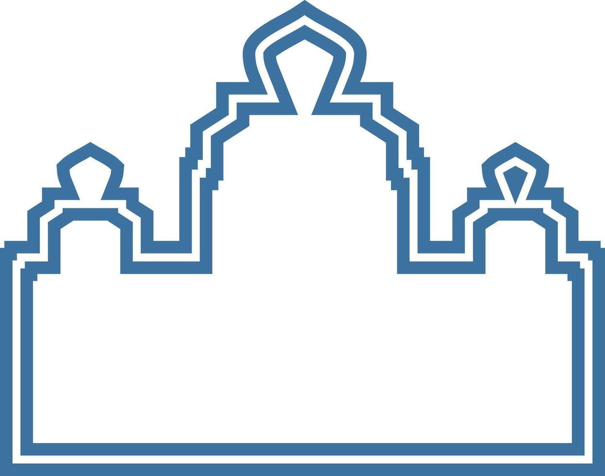 Minimalist Line Art of a Temple Structure vector