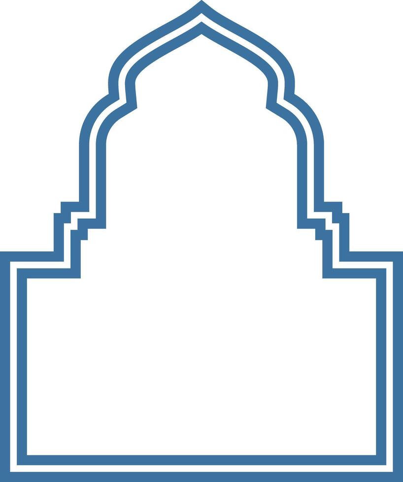 Stylized Architectural Outline Icon Muslim vector