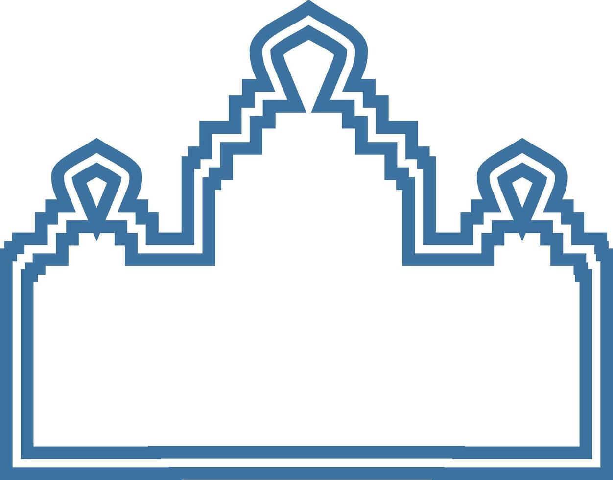 Line Art of Decorative Building vector