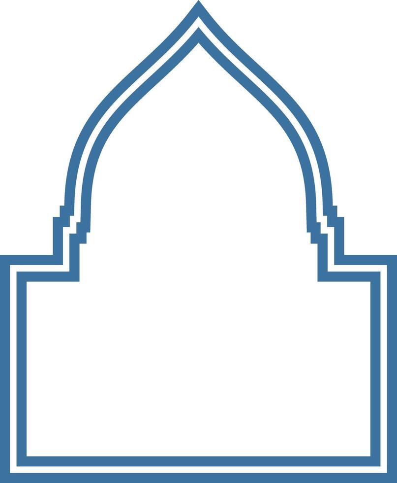 Line Art of Decorative Building Muslim vector
