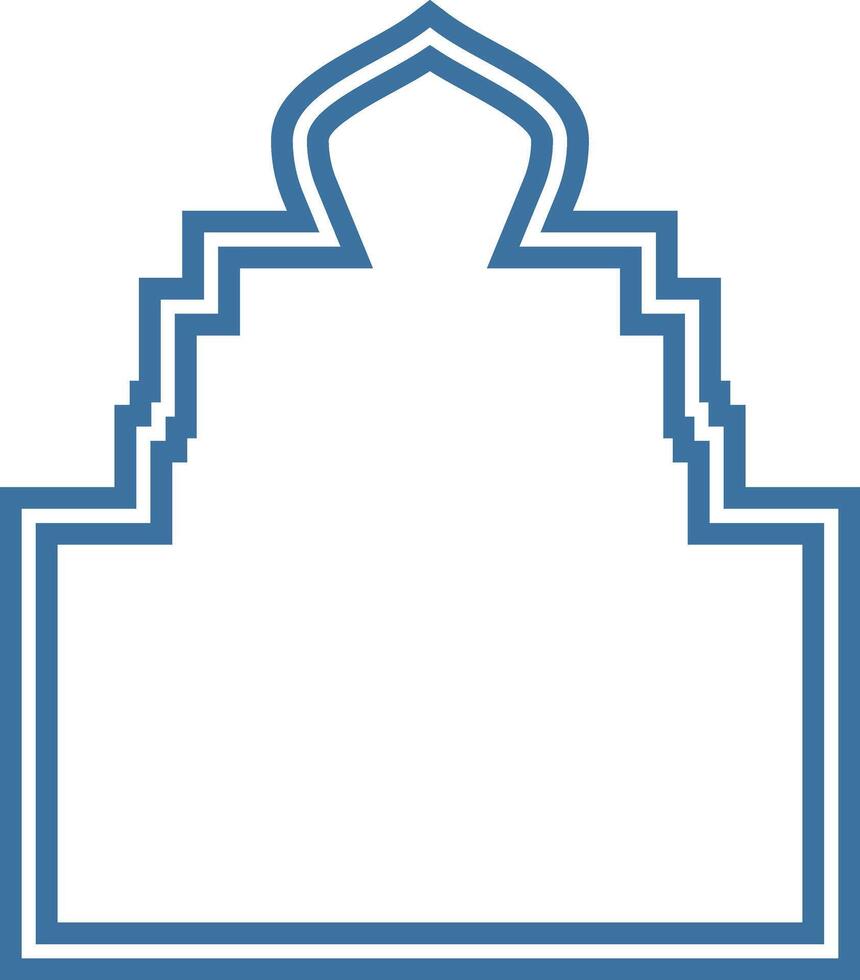 Stylized Architectural Outline Icon vector