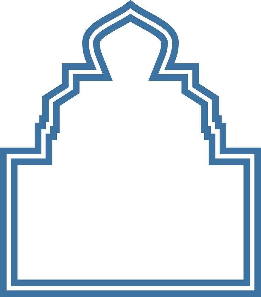 Line Art Illustration of Traditional Temple vector