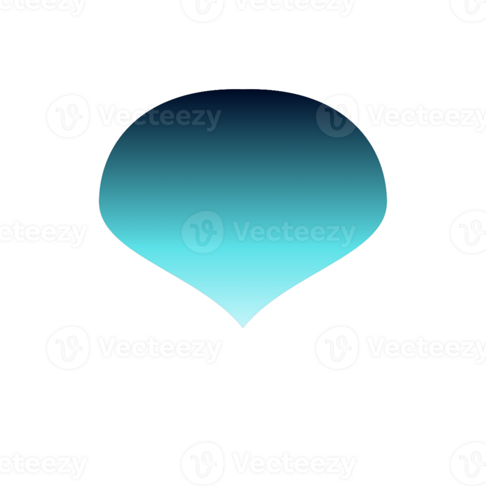 Gradient Teardrop Shape Design png