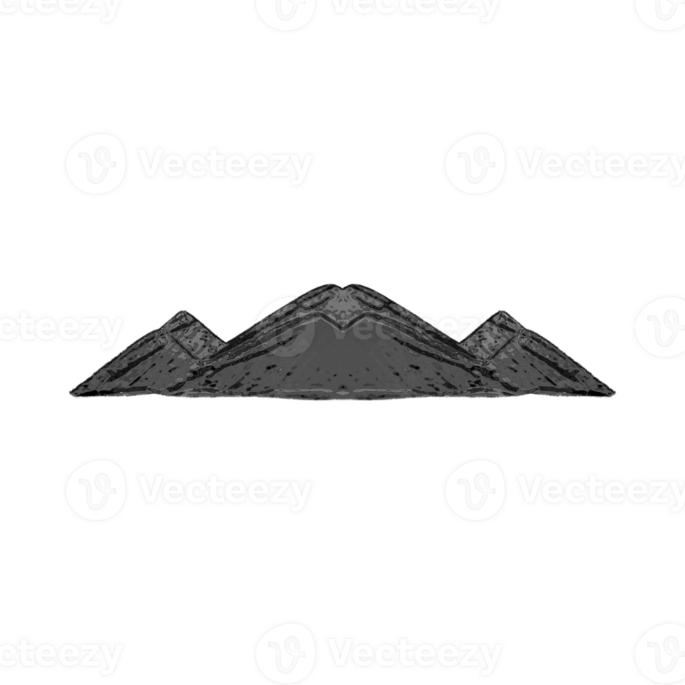 Hand Drawn Mountain Range Illustration png