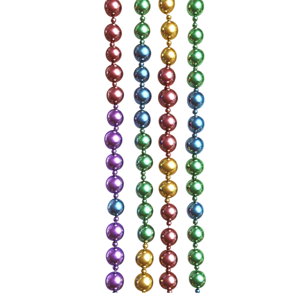 a string of beads on a transparent background png