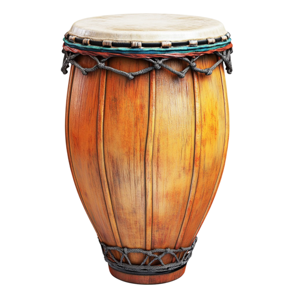 wooden drum on transparent background png