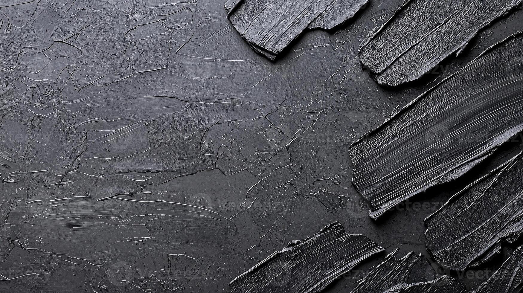 Abstract black textured background showcasing dynamic layers and depth for creative projects. photo