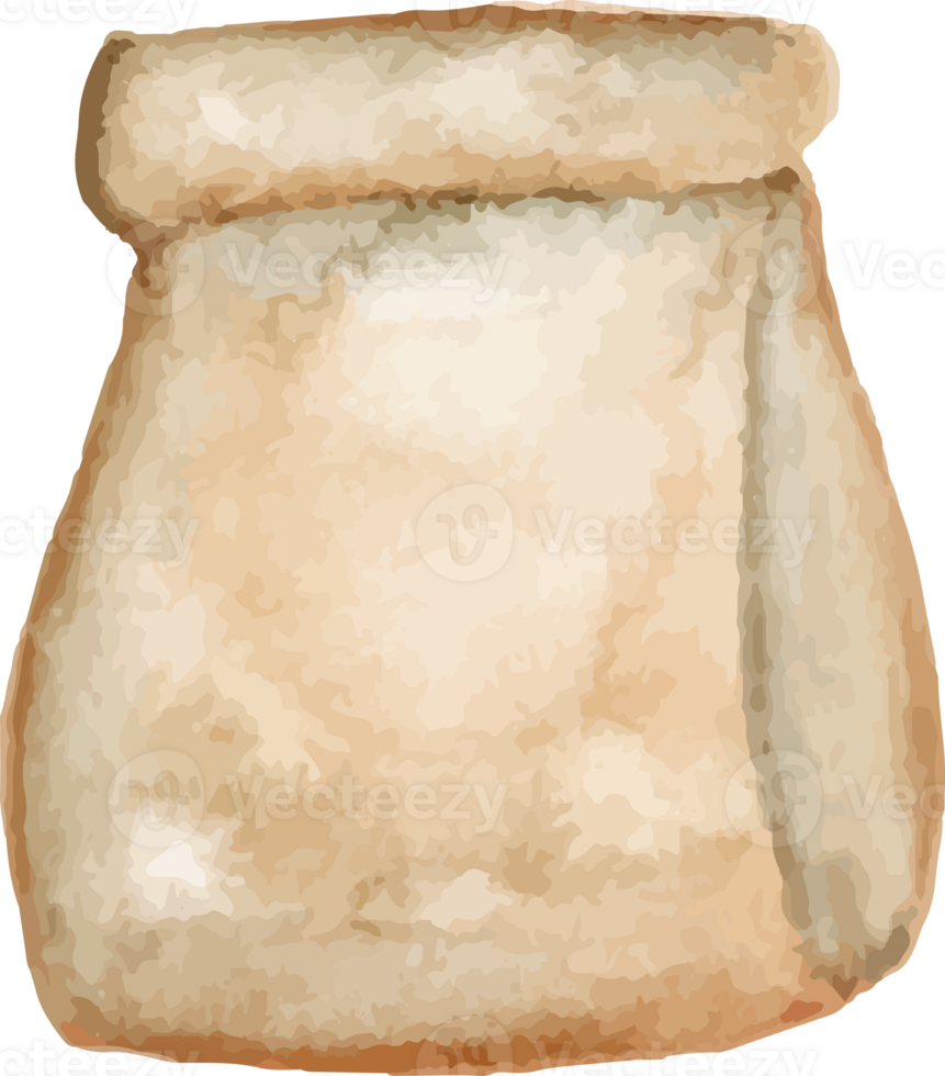 a paperbag of lunch on a transparent background png