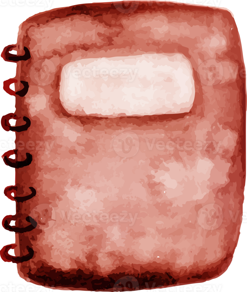 a notebook with watercolor png