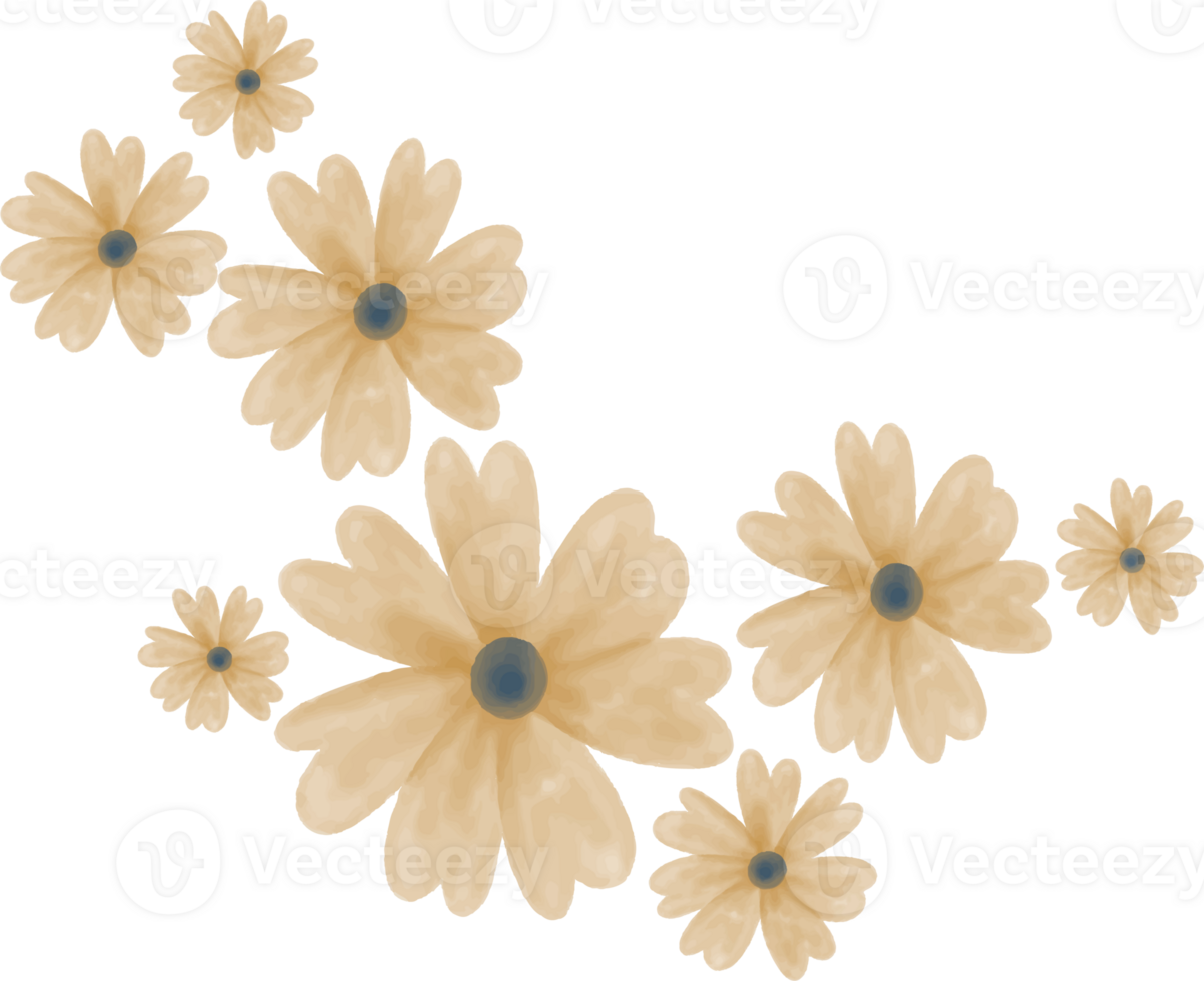 a bunch of yellow flowers on a transparent background png