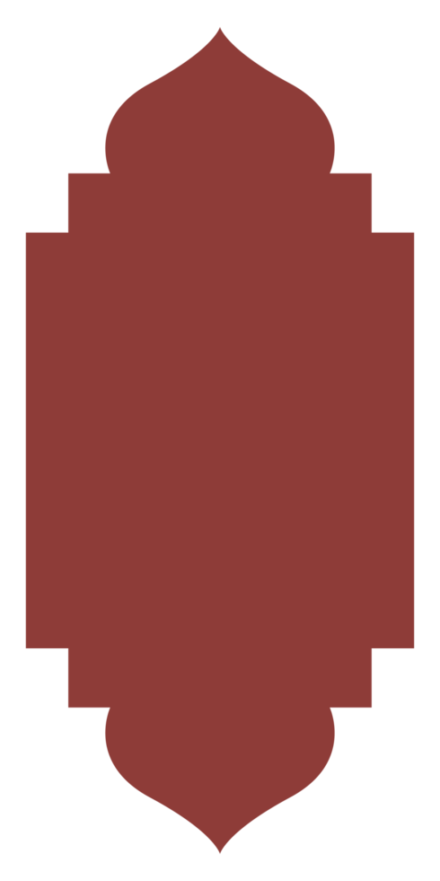 The Dome with Double Rectangle Red Oriental Style Islamic Frame Arches with Modern Boho Mosque Dome for Window png