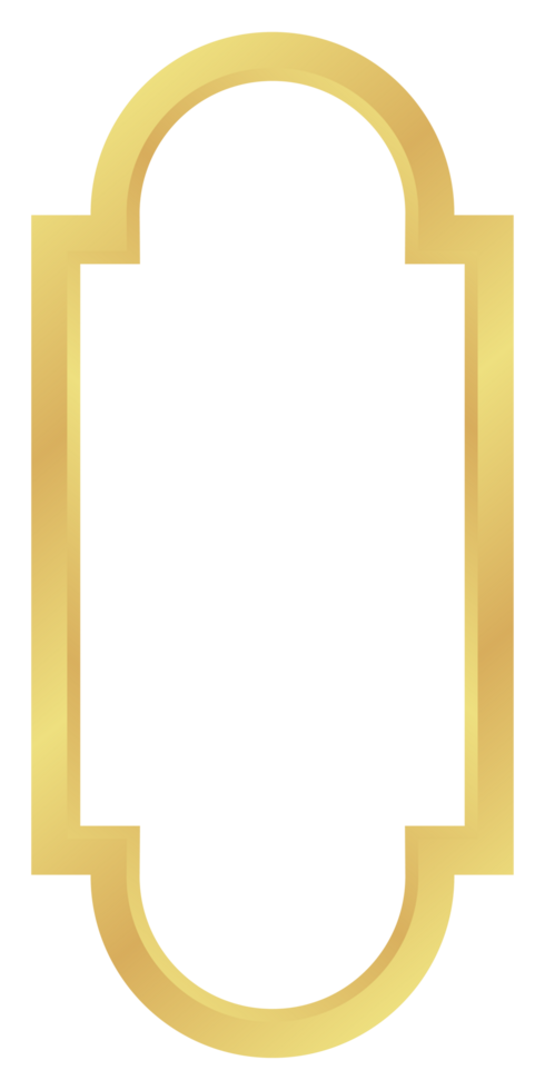 The Circle with Rectangle Gold Gradient Oriental Style Islamic Frame Arches with Modern Boho Mosque Dome for Window png