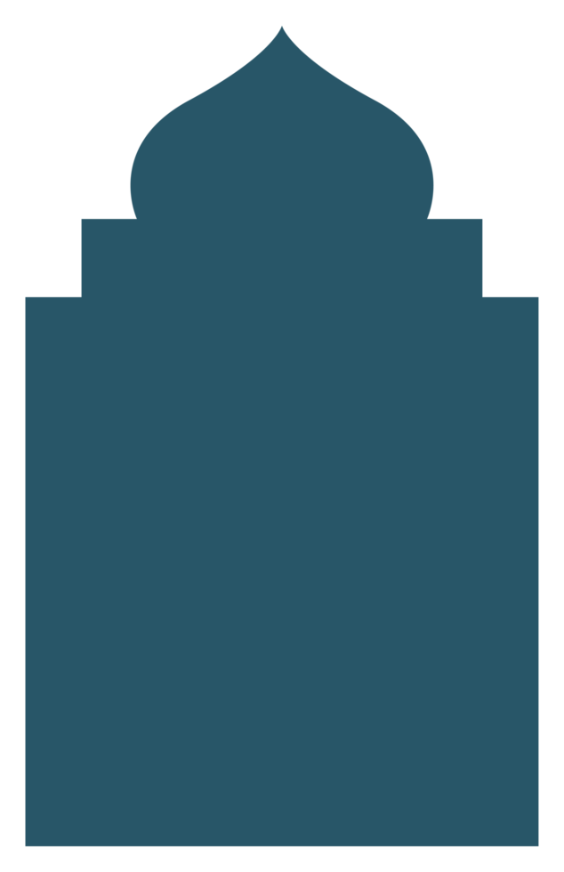 The Dome with Double Rectangle Blue Oriental Style Islamic Frame Arches with Modern Boho for Door png