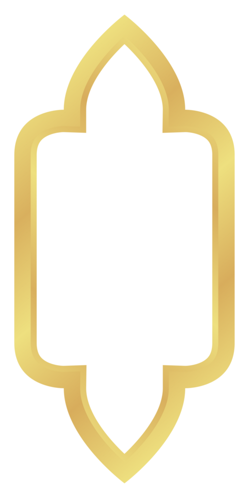 The Triangle with Rounded Rectangle Gold Gradient Oriental Style Islamic Frame Arches with Modern Boho Mosque Dome for Window png
