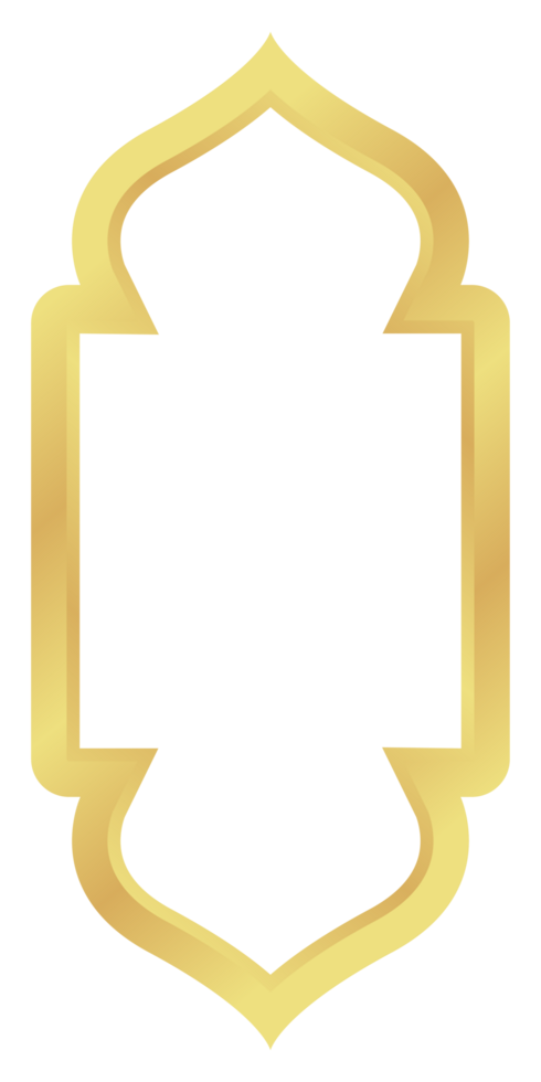 The Dome with Rounded Rectangle Gold Gradient Oriental Style Islamic Frame Arches with Modern Boho Mosque Dome for Window png