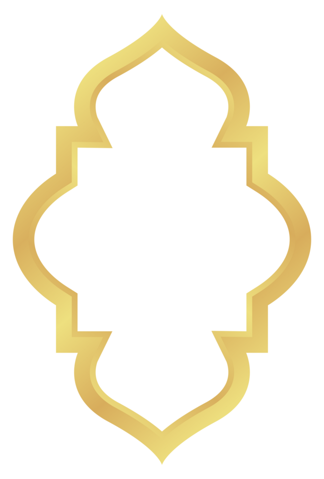 The Dome with Rectangle Circle Gold Gradient Oriental Style Islamic Frame Arches with Modern Boho Mosque Dome for Window png