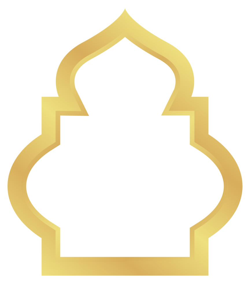 The Dome with Rectangle Circle Gold Gradient Oriental Style Islamic Frame Arches with Modern Boho Mosque Dome for Door png
