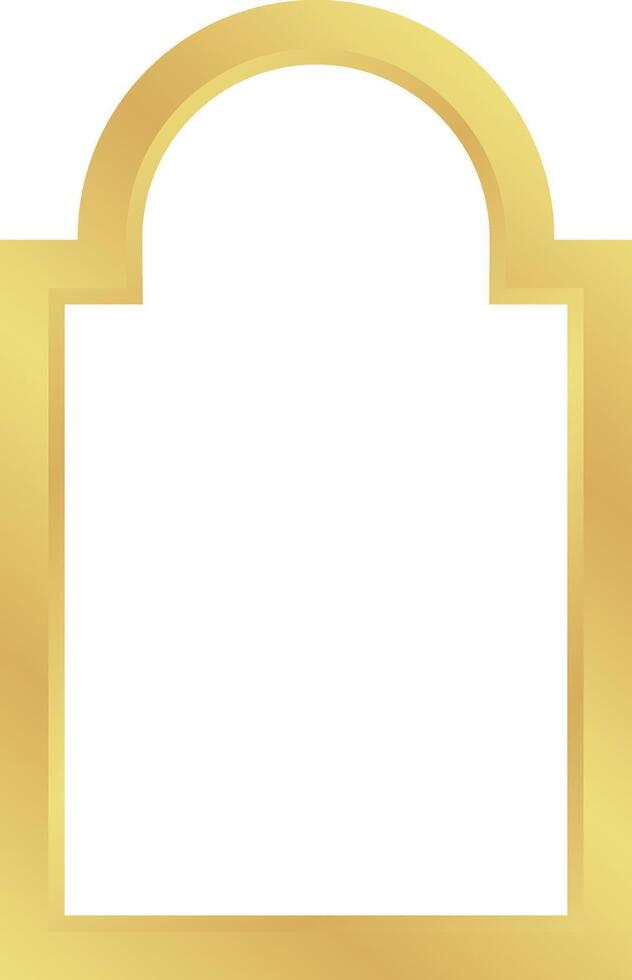 Circle with Rectangle Gold Gradient Oriental Style Islamic Frame Arches with Modern Boho Mosque Dome for Door vector