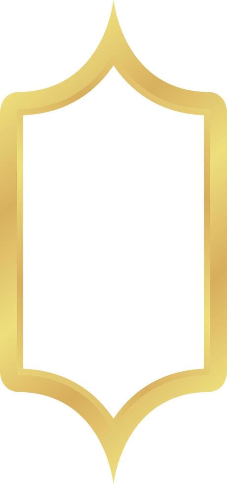 Curved Rounded Gold Gradient Oriental Style Islamic Frame Arches with Modern Boho Mosque Dome for Window vector