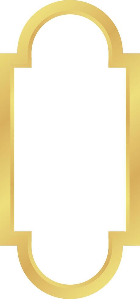 Circle with Rectangle Gold Gradient Oriental Style Islamic Frame Arches with Modern Boho Mosque Dome for Window vector