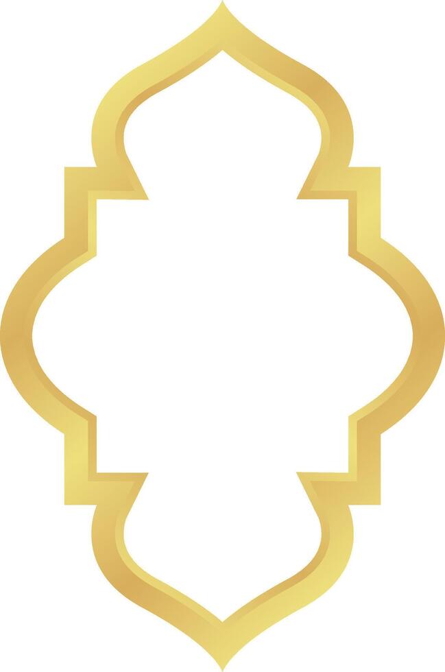 Dome with Rectangle Circle Gold Gradient Oriental Style Islamic Frame Arches with Modern Boho Mosque Dome for Window vector