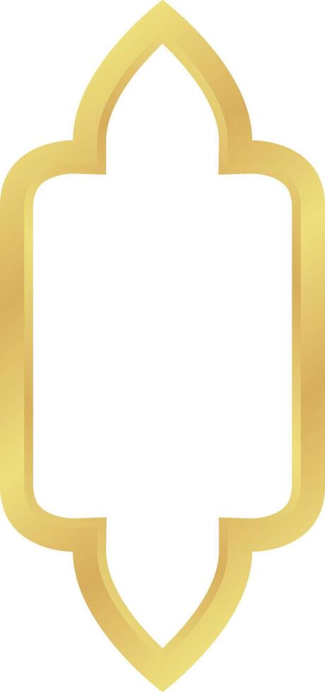 Triangle with Rounded Rectangle Gold Gradient Oriental Style Islamic Frame Arches with Modern Boho Mosque Dome for Window vector