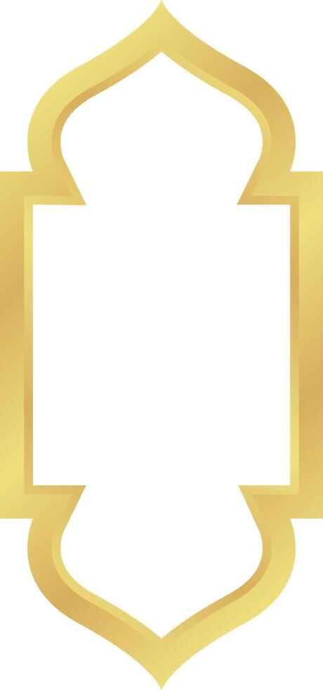 Dome with Rectangle Gold Gradient Oriental Style Islamic Frame Arches with Modern Boho Mosque Dome for Window vector