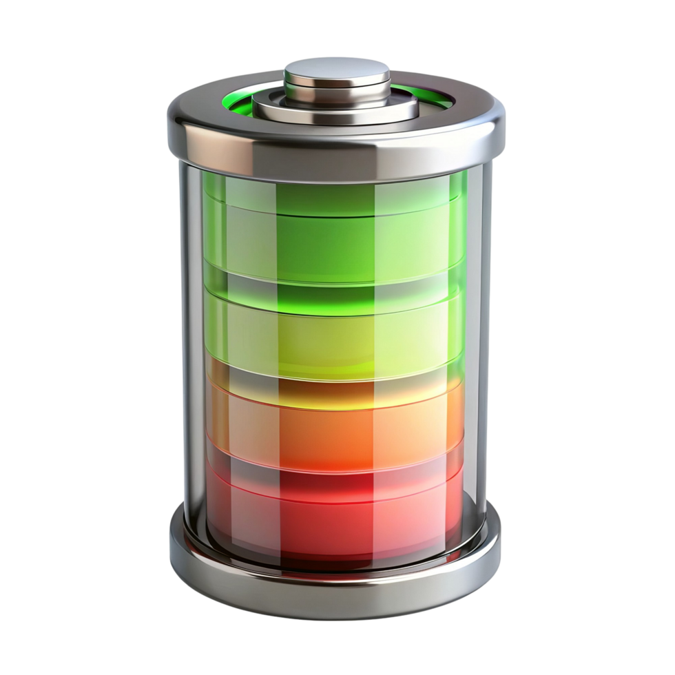 High-Quality Battery Charge Icon with Visible Levels png