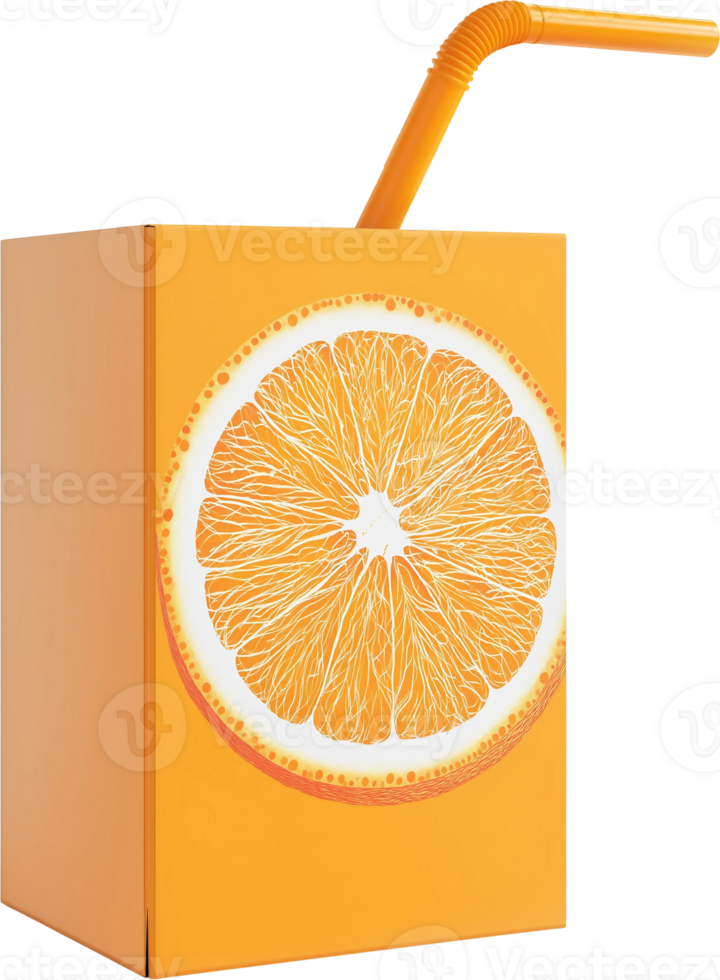 orange juice box with straw png