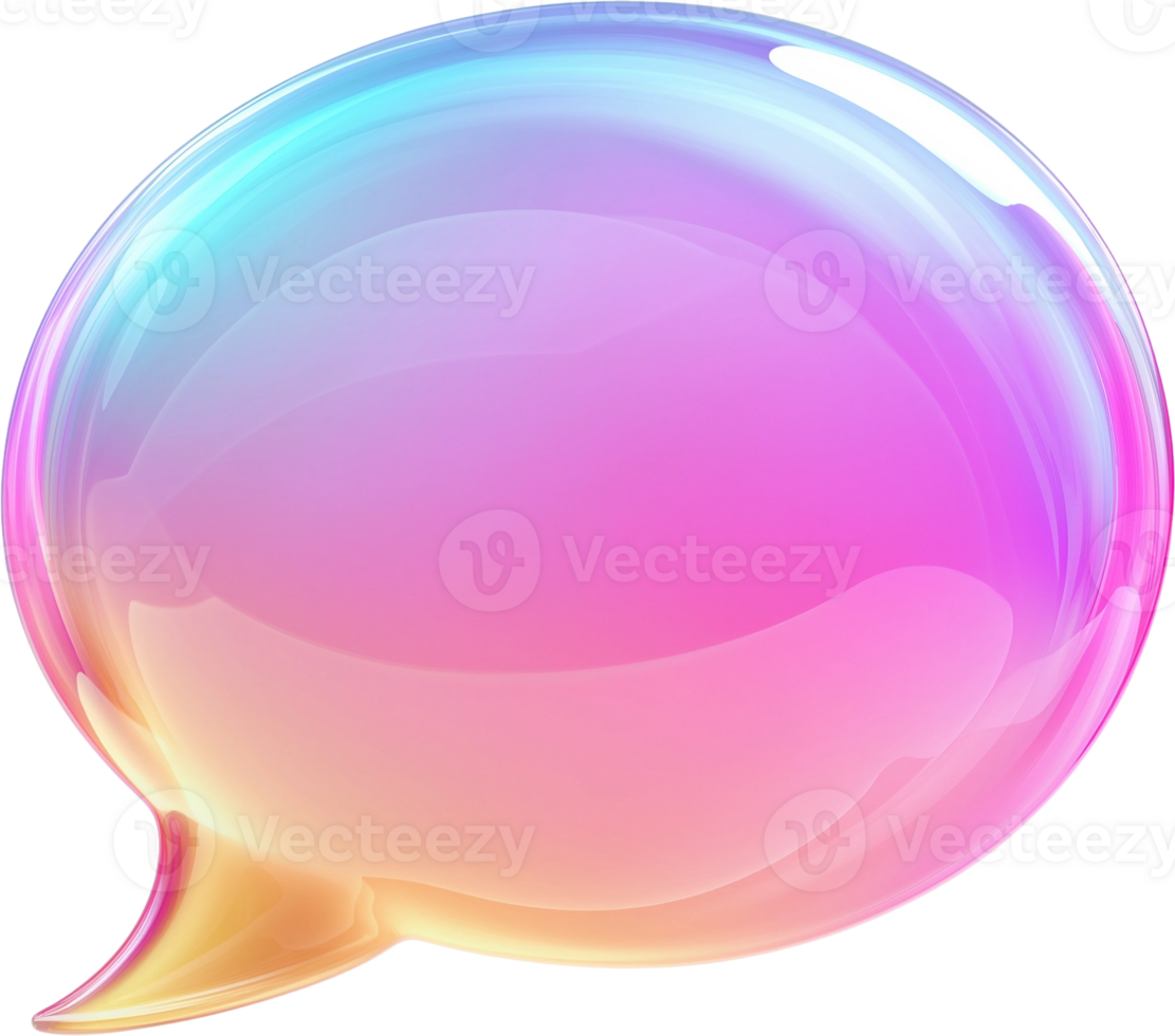 a bubble with a rainbow color on it png