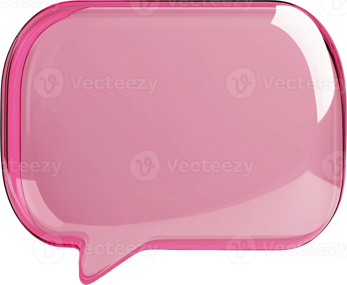 a pink speech bubble on a transparent background png
