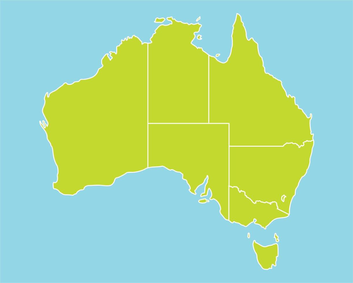Map of Australia vector