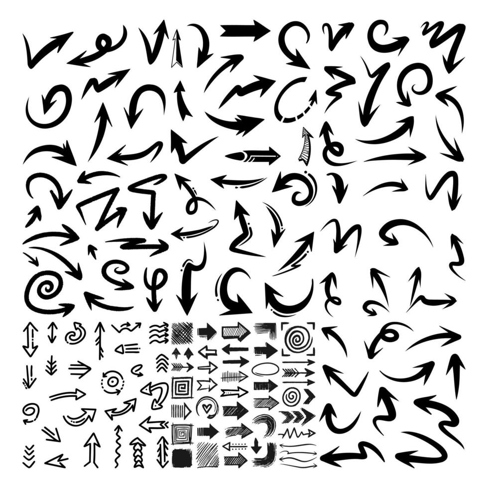 A unique collection of arrows and other supporting elements to suit your design element needs vector