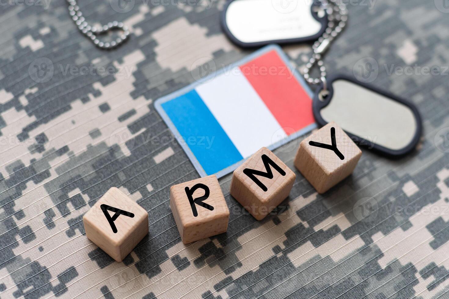 Military and sports concept. On a white background next to the cartridge, cubes with the inscription - ARMY photo