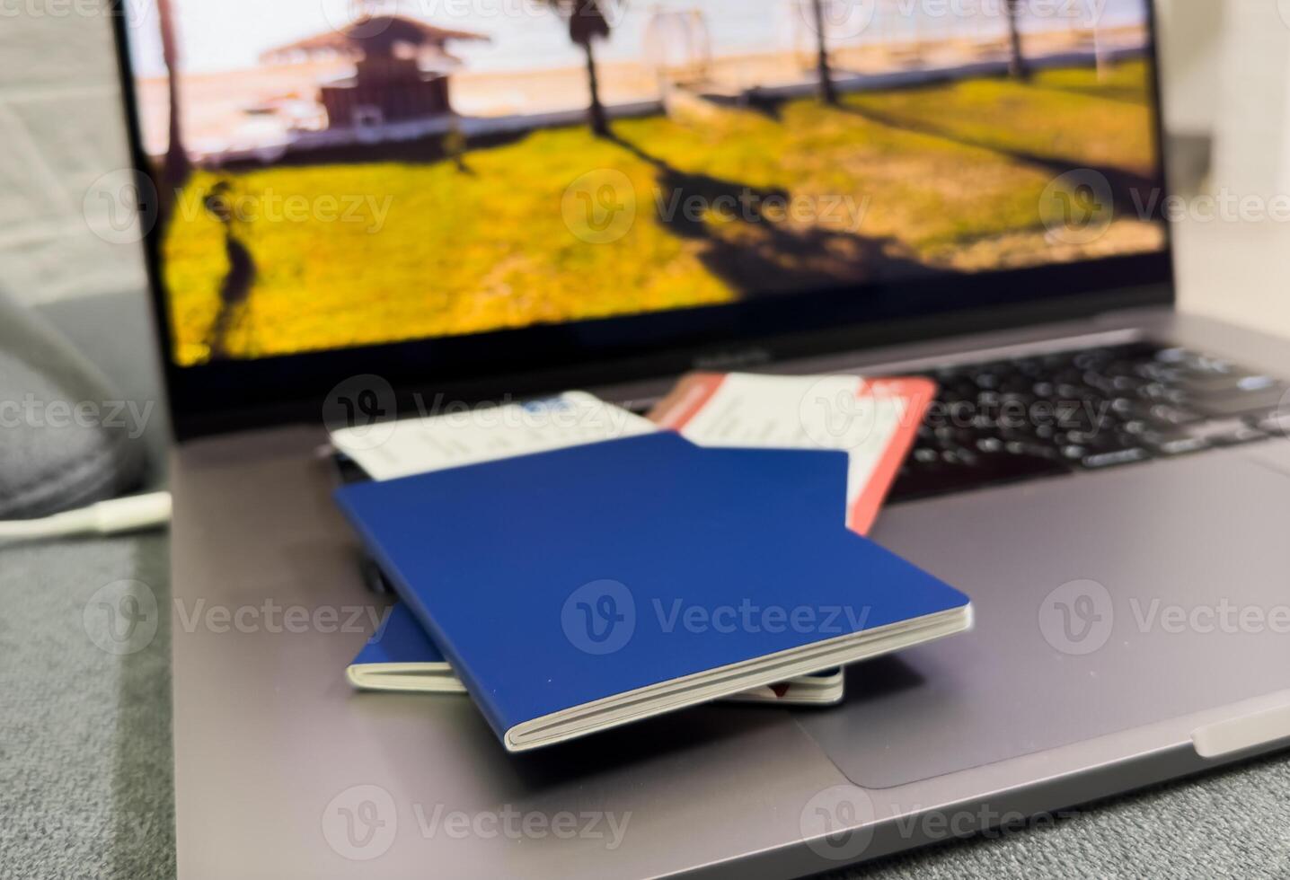 Passport, boarding pass, credit card and tourist map . Travelling, tourism concept. High quality photo
