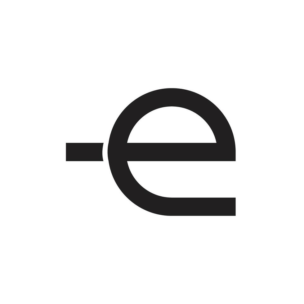 Logo letter E minimalist unique design vector