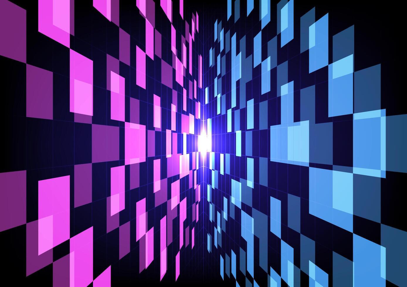 Abstract background with geomeric perspective wall vector
