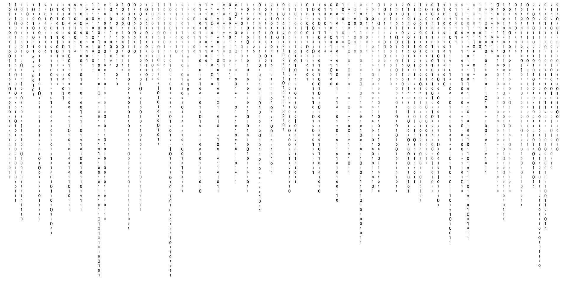 Binary code zero one abstract matrix. Binary computer code. vector
