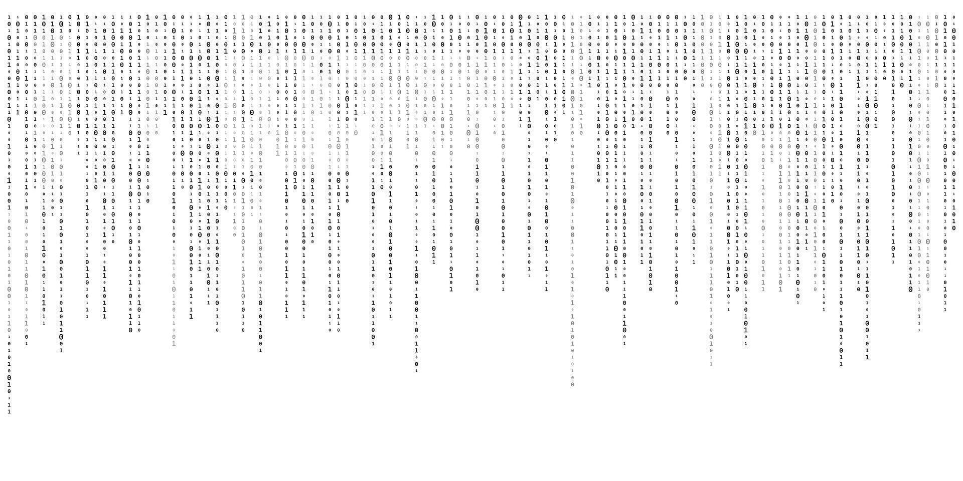 Binary computer code. Binary code zero one. vector