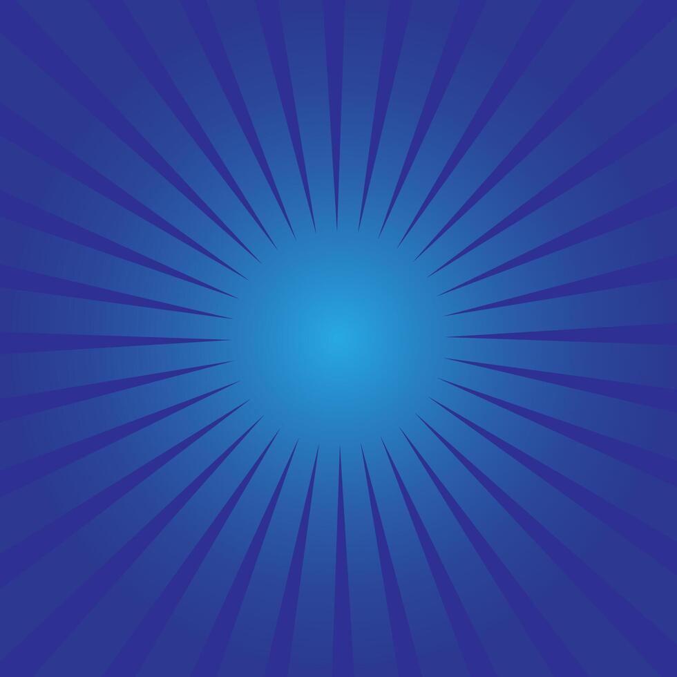 Blue gradient sunburst background design. vector