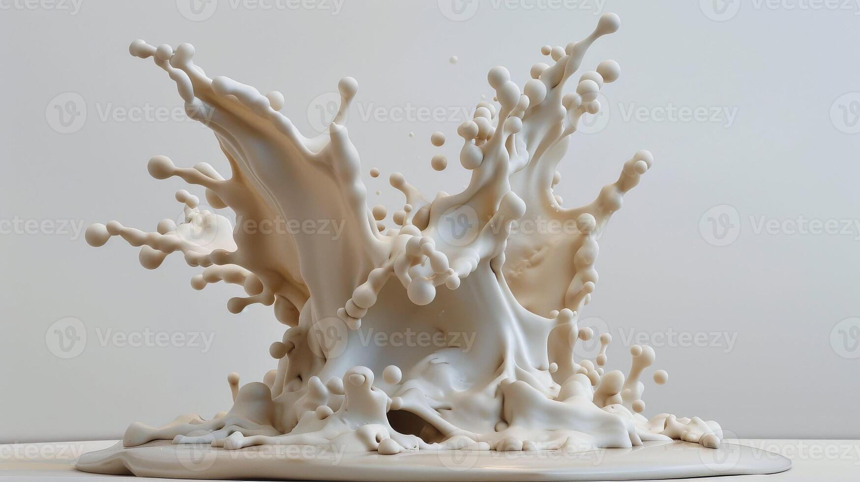 A white liquid splashing on a white surface photo