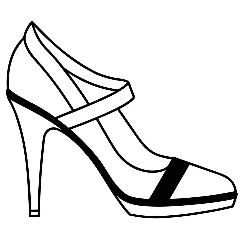 Stylish Heels Illustration of Sleek High Heeled Shoes vector