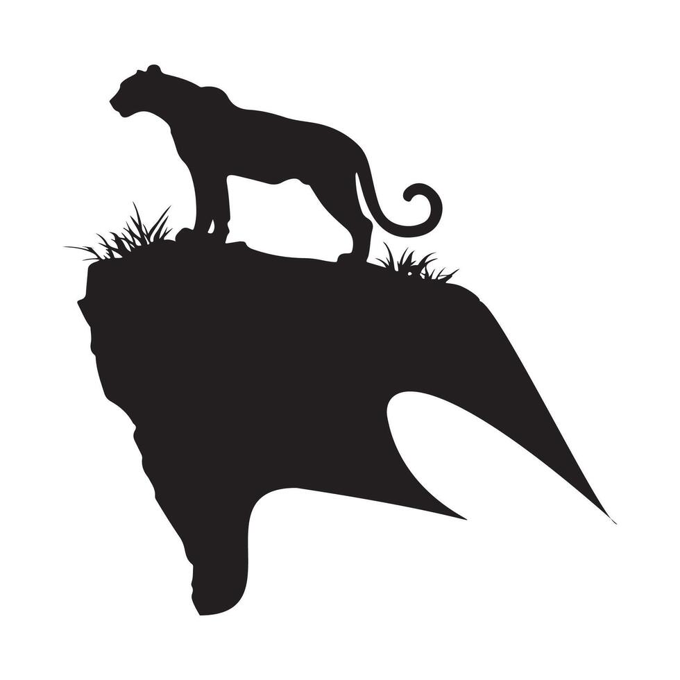 Walking Standing Tiger, Leopard, Cheetah, Black Panther vector