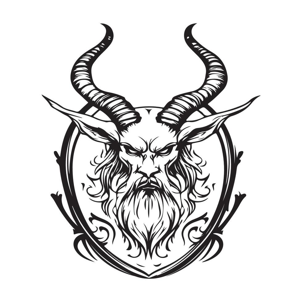 Symbol Satan Drawing Images. Satan Illustration image isolated on white background vector